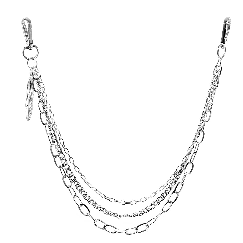 PALAY Pants Chain Jeans Chain for Men Women Fashion Gothic Punk Wallet Pocket Chain Belt Chain Hip Hop Rock Biker Trousers Chain (Silver) PALAY Pants Chain Jeans Chain for Men Women Fashion Gothic Punk Wallet Pocket Chain Belt Chain Hip Hop Rock Biker Trousers Chain (Silver)